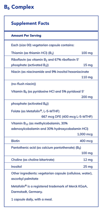B6 Complex-Vitamins & Supplements-Pure Encapsulations-60 Capsules-Pine Street Clinic