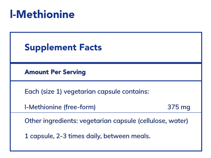 l-Methionine (60 Capsules)-Vitamins & Supplements-Pure Encapsulations-Pine Street Clinic