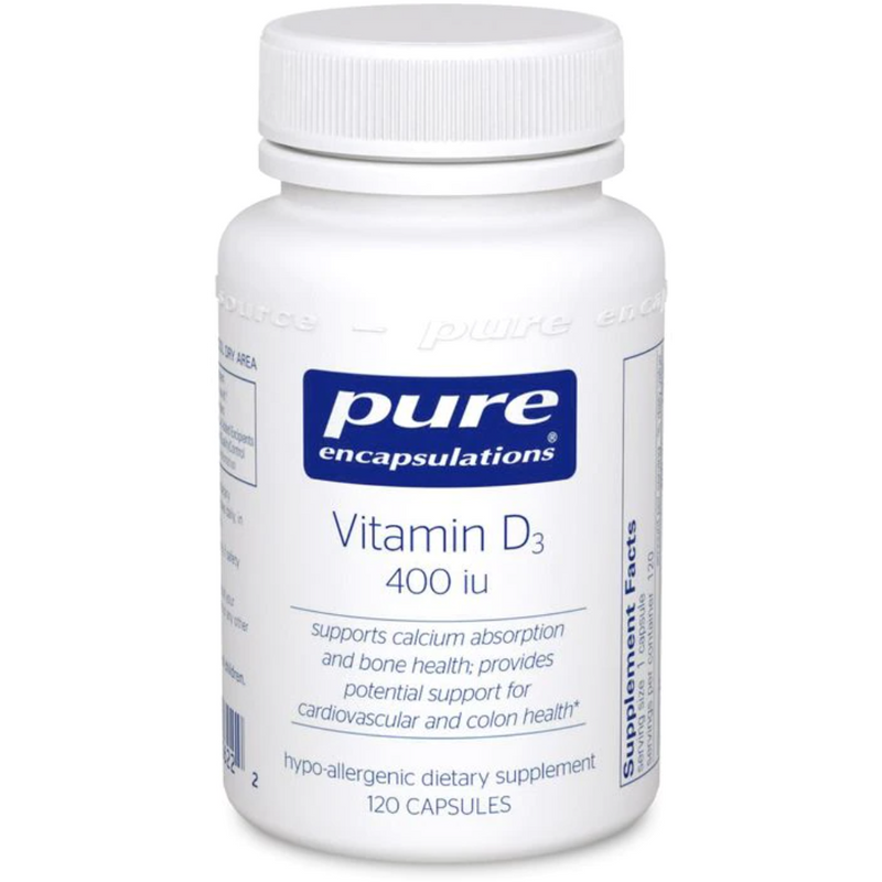 Vitamin D3 (10 mcg) (400 IU) (120 Capsules)