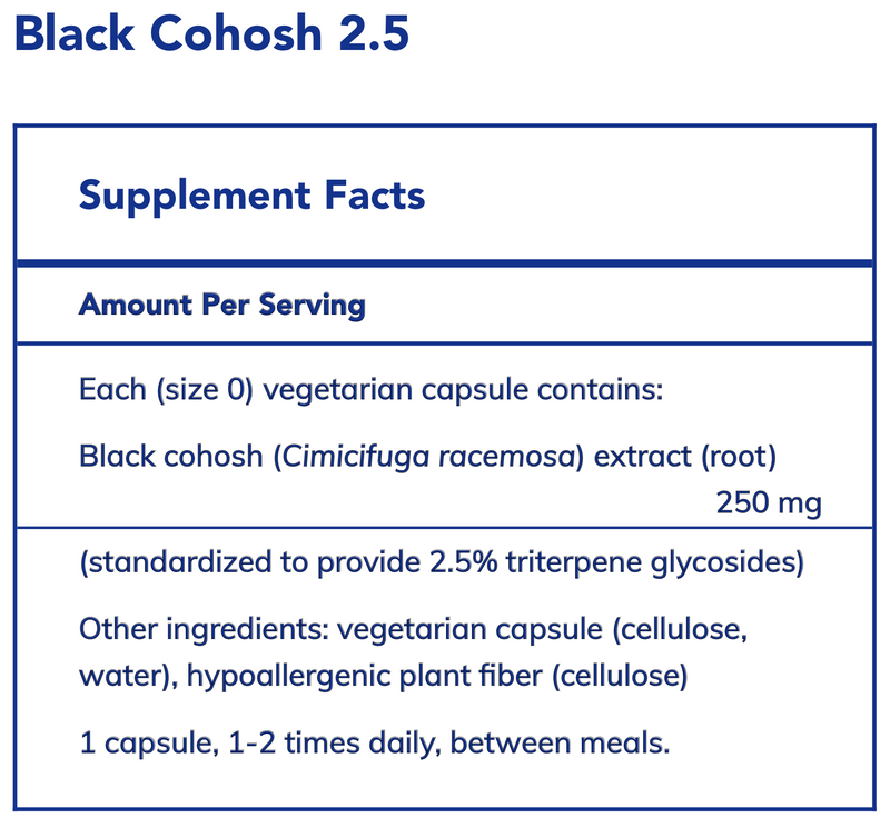 Black Cohosh 2.5 (120 Capsules)