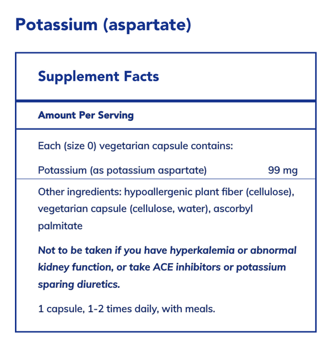 Potassium (aspartate) (90 Capsules)