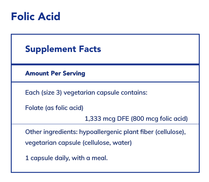 Folic Acid (60 Capsules)