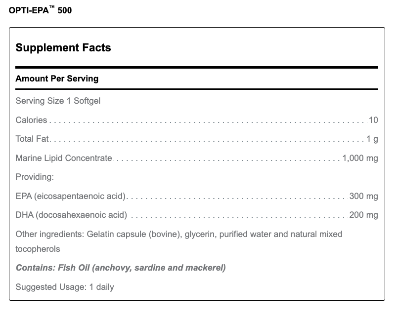Opti-EPA 500 (Cholesterol Free)