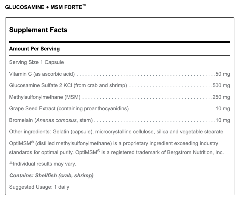 Glucosamine + MSM Forte (120 Capsules)-Vitamins & Supplements-Douglas Laboratories-Pine Street Clinic