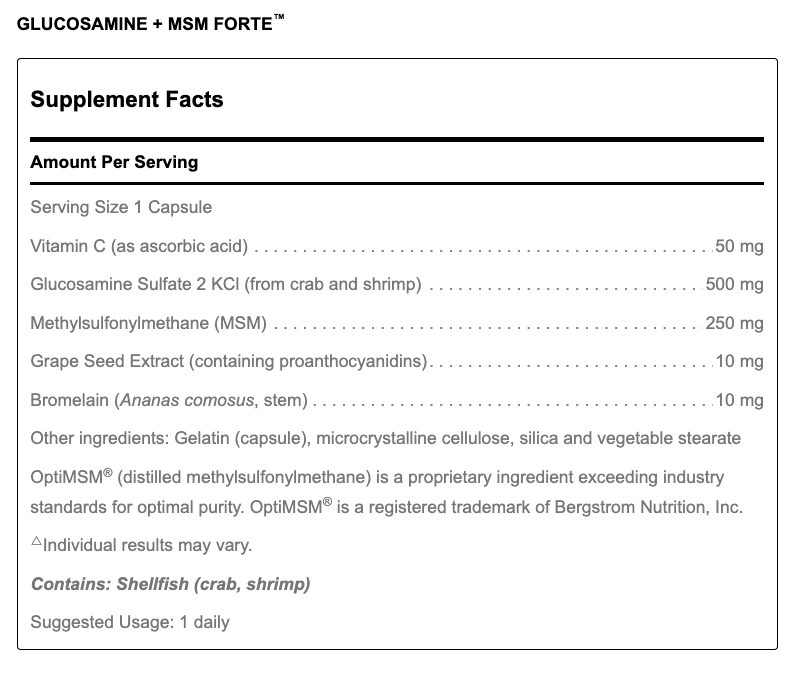 Glucosamine + MSM Forte (120 Capsules)