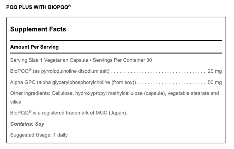 PQQ Plus (30 Capsules)