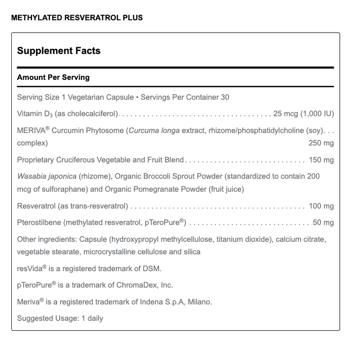 Methylated Resveratrol Plus (30 Capsules)-Vitamins & Supplements-Douglas Laboratories-Pine Street Clinic