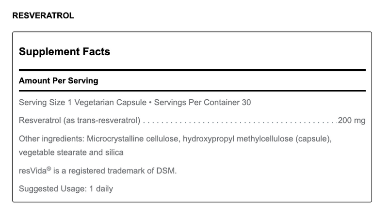 Resveratrol (30 Capsules)