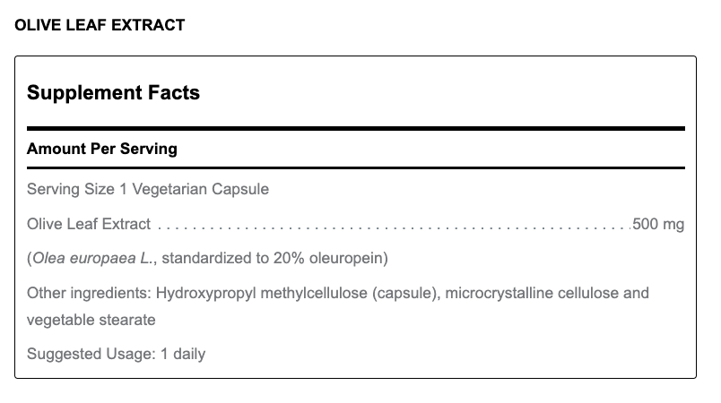 Olive Leaf Extract