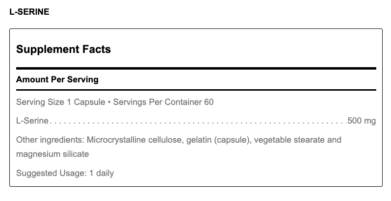 L-Serine (60 Capsules)