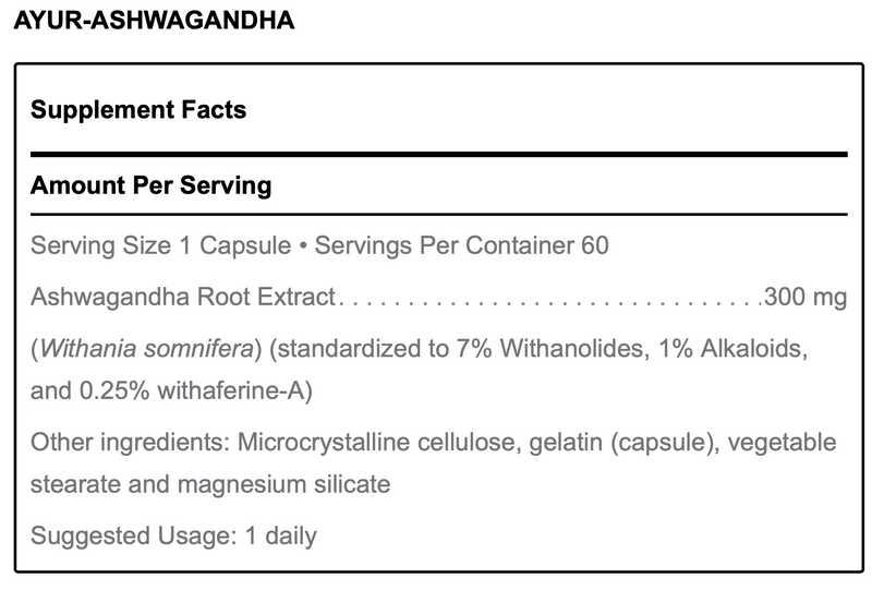 Ayur-Ashwagandha (60 Capsules)