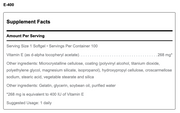 E-400 (100 Softgels)