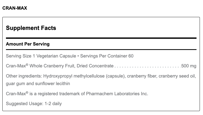 Cran-Max (60 Capsules)-Vitamins & Supplements-Douglas Laboratories-Pine Street Clinic