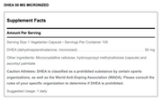 DHEA (50 mg) (Micronized) (100 Capsules)