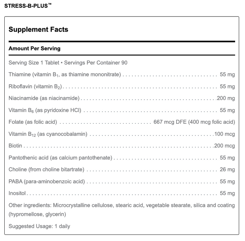 Douglas Laboratories - Stress-B-Plus - 90 Tablets — Pine Street Clinic