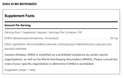 DHEA (25 mg) (Micronized) (100 Capsules)