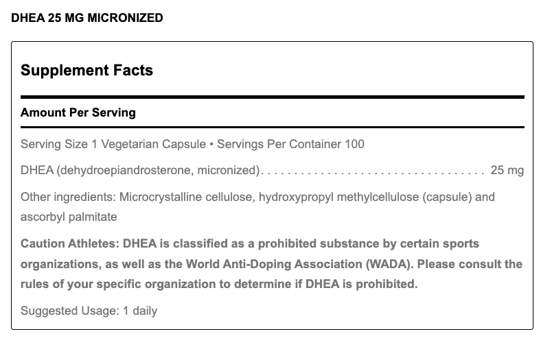 DHEA (25 mg) (Micronized) (100 Capsules)-Vitamins & Supplements-Douglas Laboratories-Pine Street Clinic