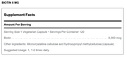 Biotin 8 mg (120 Capsules)