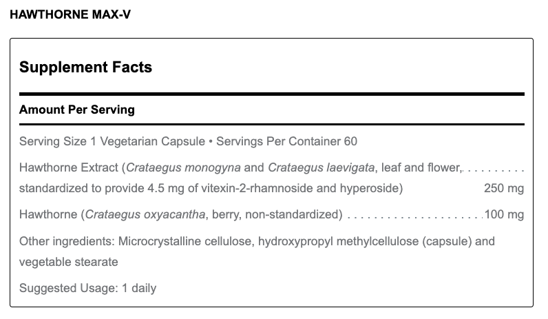Hawthorne Max-V (60 Capsules)