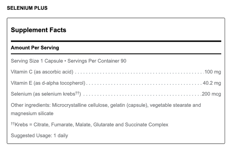 Selenium Plus (90 Capsules)