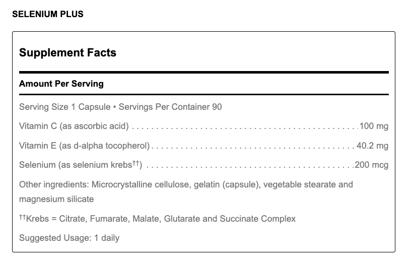 Selenium Plus (90 Capsules)