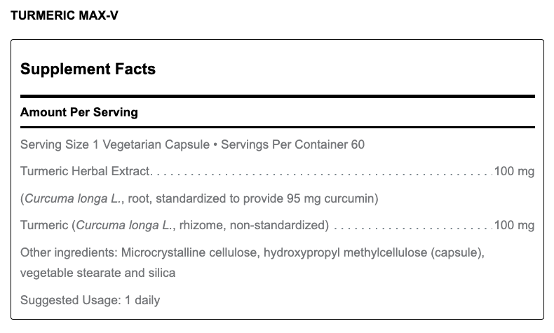 Turmeric Max-V (60 Capsules)