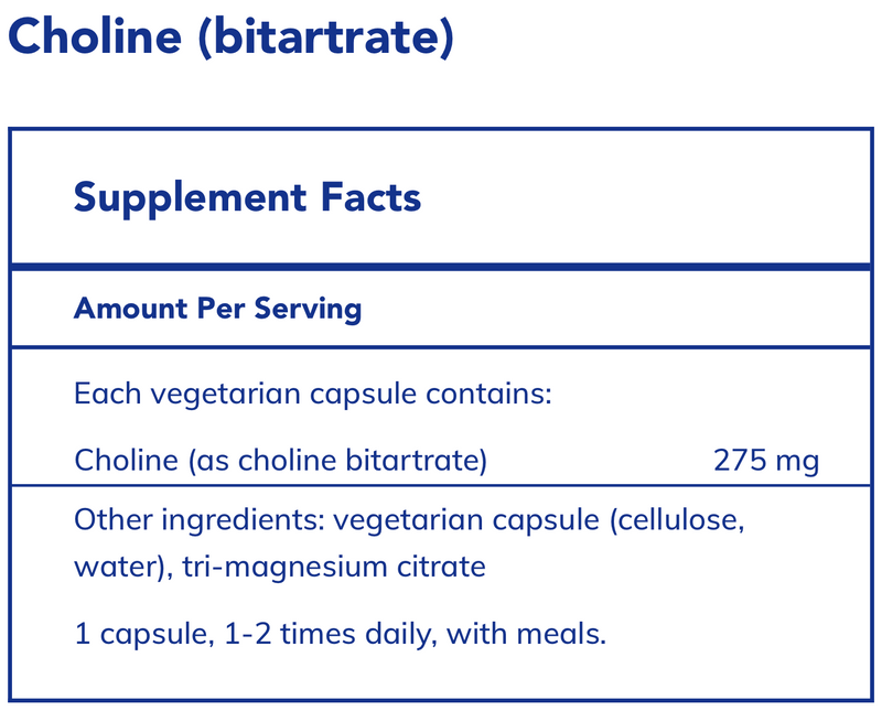 Choline (bitartrate) (100 Capsules)