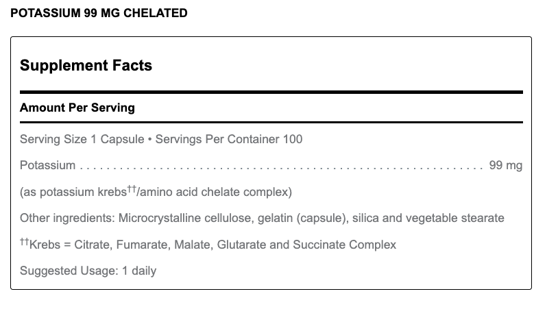 Potassium Chelated (100 Capsules)-Vitamins & Supplements-Douglas Laboratories-Pine Street Clinic
