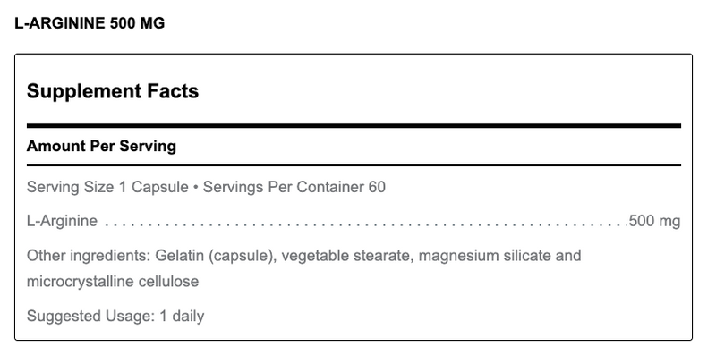 L-Arginine (60 Capsules)