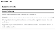 Melatonin (1 mg) (60 Tablets)