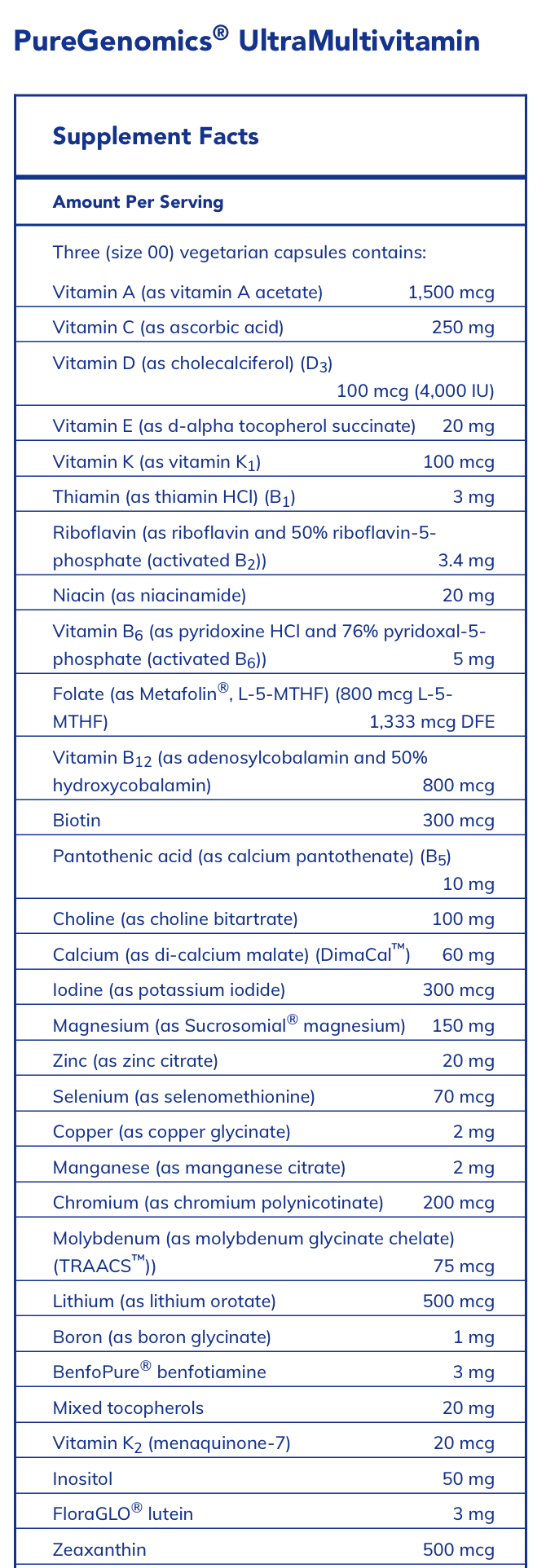 PureGenomics UltraMultivitamin (90 Capsules)