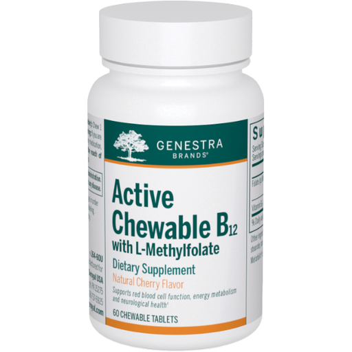 Active Chewable B12 with L-Methylfolate (60 Chewables)-Genestra-Pine Street Clinic