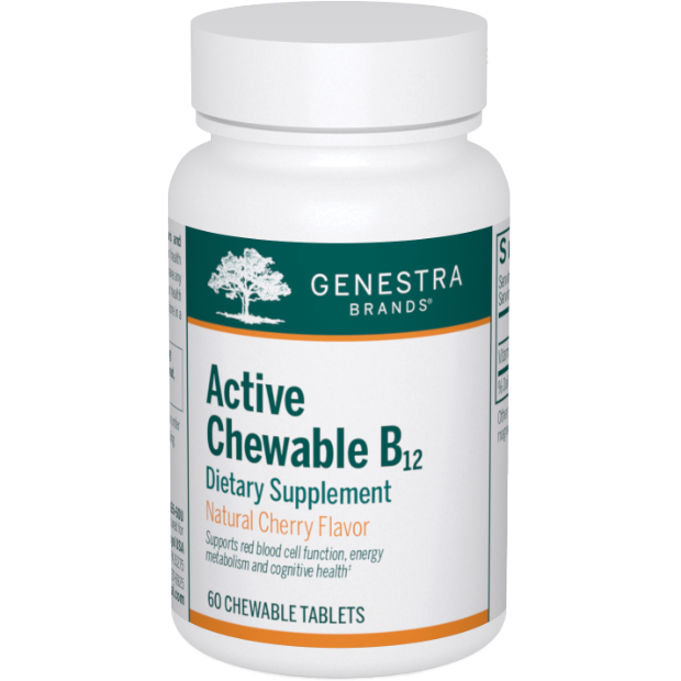 Active Chewable B12 (60 Chewables)-Vitamins & Supplements-Genestra-Pine Street Clinic