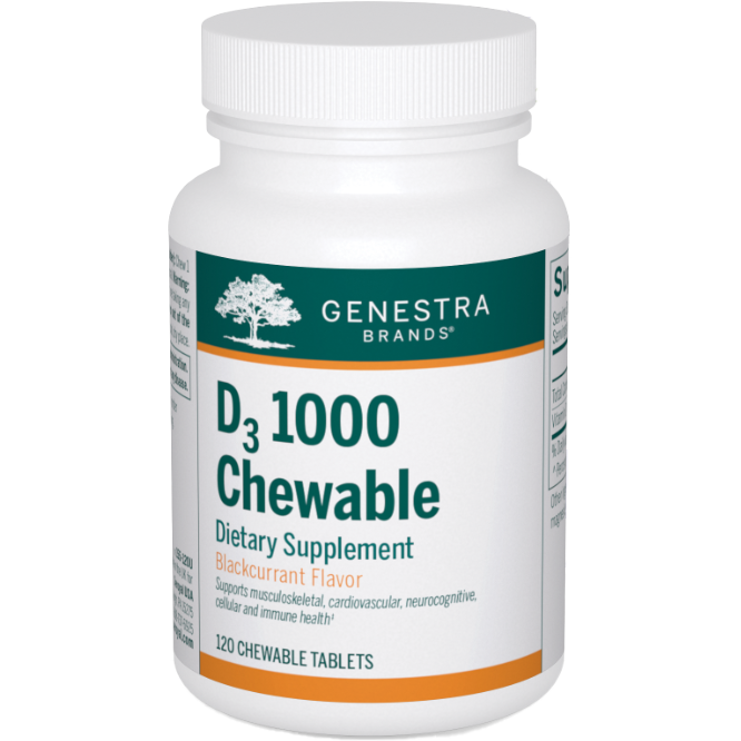 D3 1000 Chewable (120 Chewables)-Vitamins & Supplements-Genestra-Pine Street Clinic