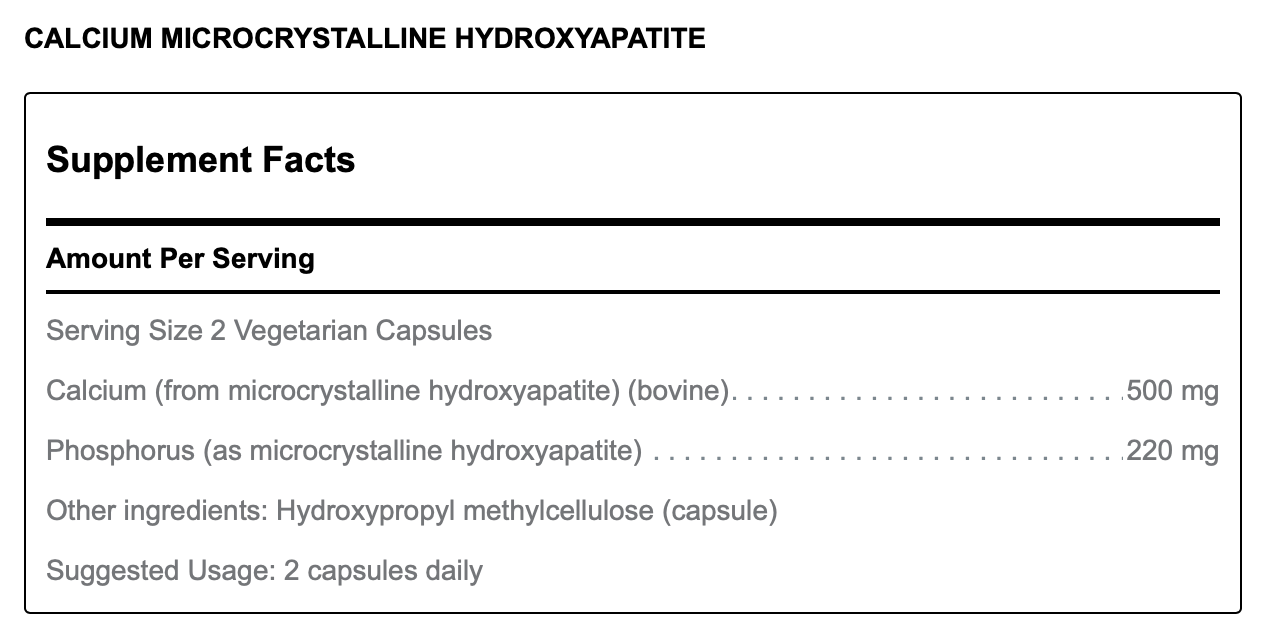 Calcium Microcrystalline Hydroxyapatite-Vitamins & Supplements-Douglas Laboratories-90 Tablets-Pine Street Clinic