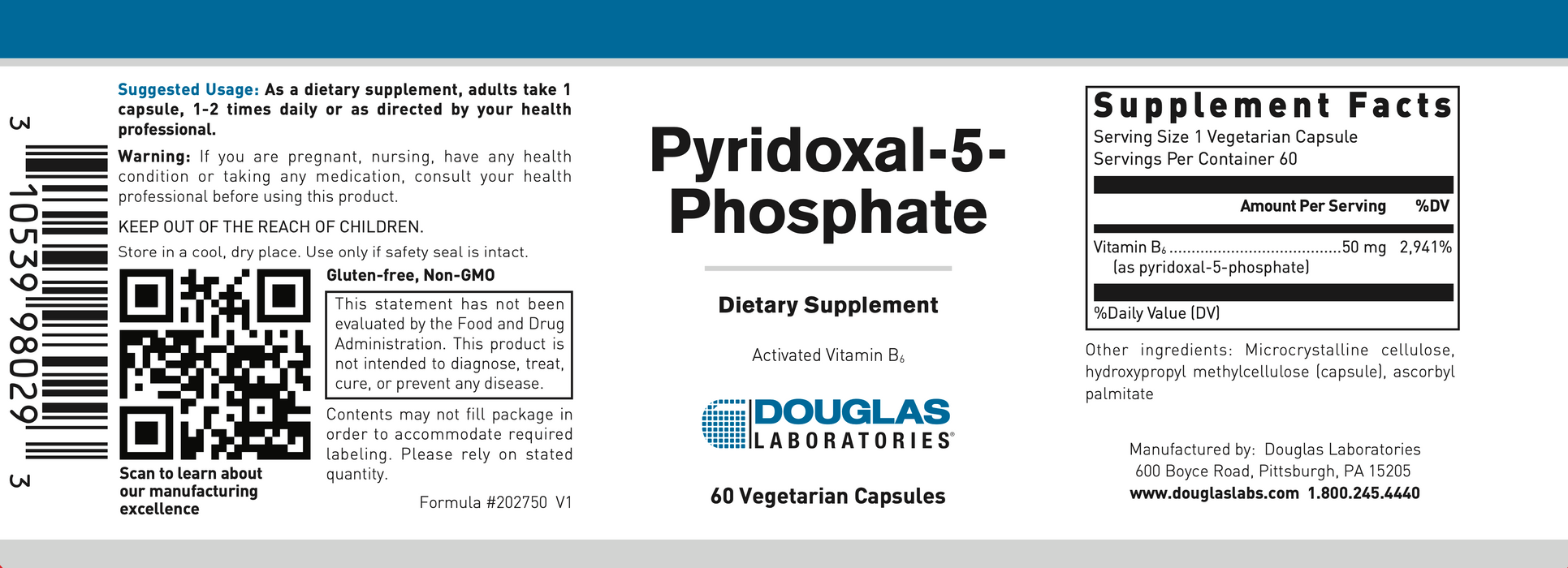 Pyridoxal-5-Phosphate-Vitamins & Supplements-Douglas Laboratories-60 Capsules-Pine Street Clinic