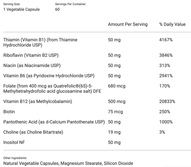 Methyl B Complex-Vitamins & Supplements-Ortho Molecular Products-120 Capsules-Pine Street Clinic