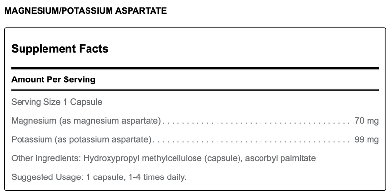 Magnesium/Potassium Aspartate