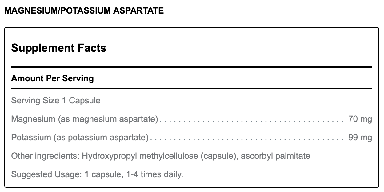Magnesium/Potassium Aspartate-Vitamins & Supplements-Douglas Laboratories-100 Capsules-Pine Street Clinic