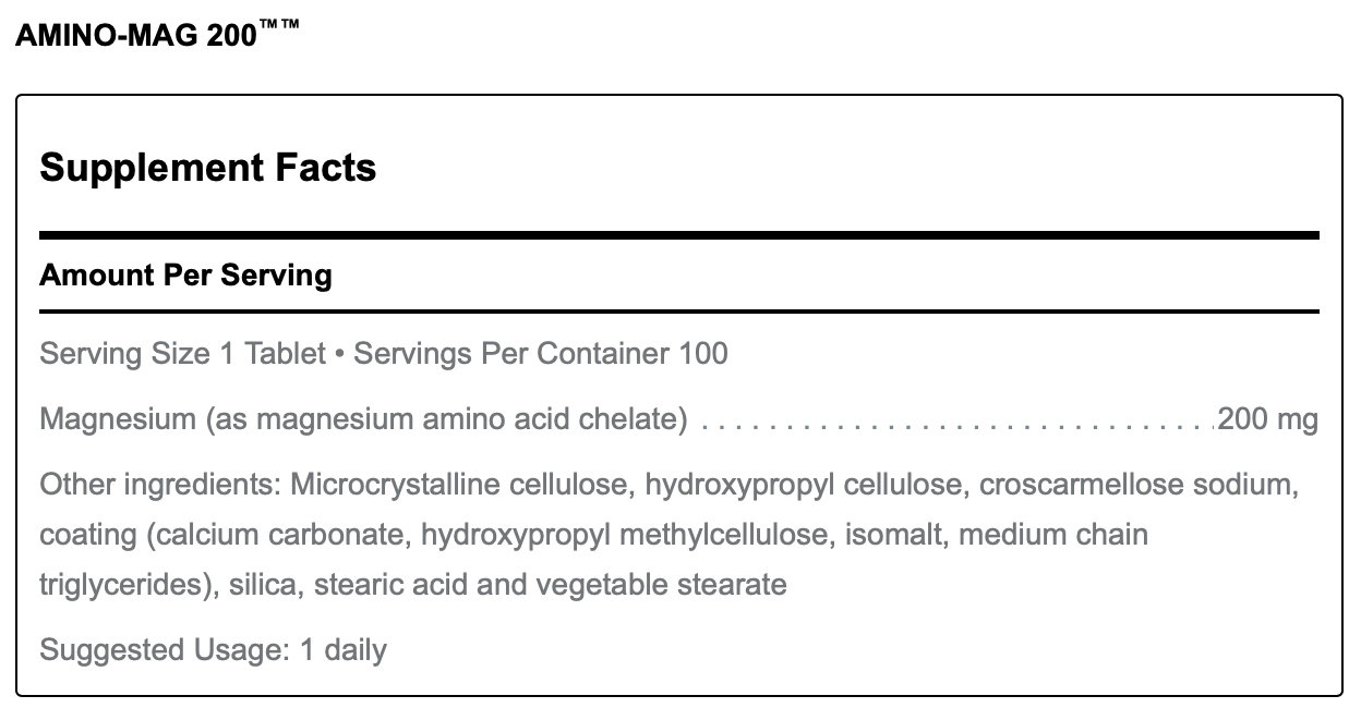 Amino-Mag 200 (100 Tablets)-Vitamins & Supplements-Douglas Laboratories-Pine Street Clinic