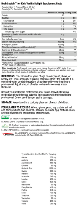 BrainSustain for Kids Vanilla Delight (15 Servings)-Vitamins & Supplements-Xymogen-Pine Street Clinic