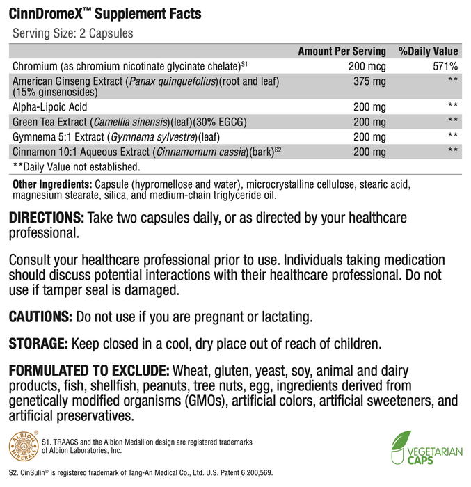 CinnDromeX (120 Capsules)-Vitamins & Supplements-Xymogen-Pine Street Clinic