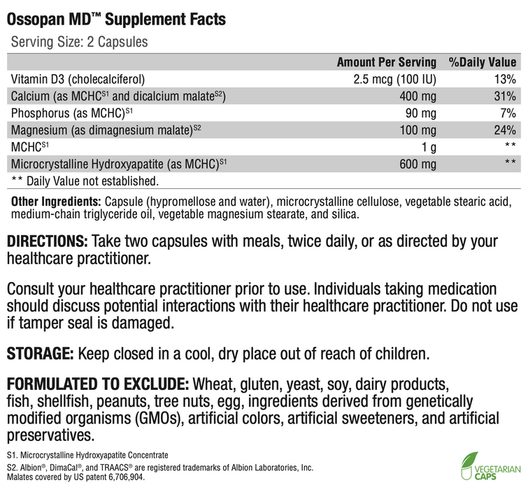 Ossopan MD-Vitamins & Supplements-Xymogen-120 Capsules-Pine Street Clinic