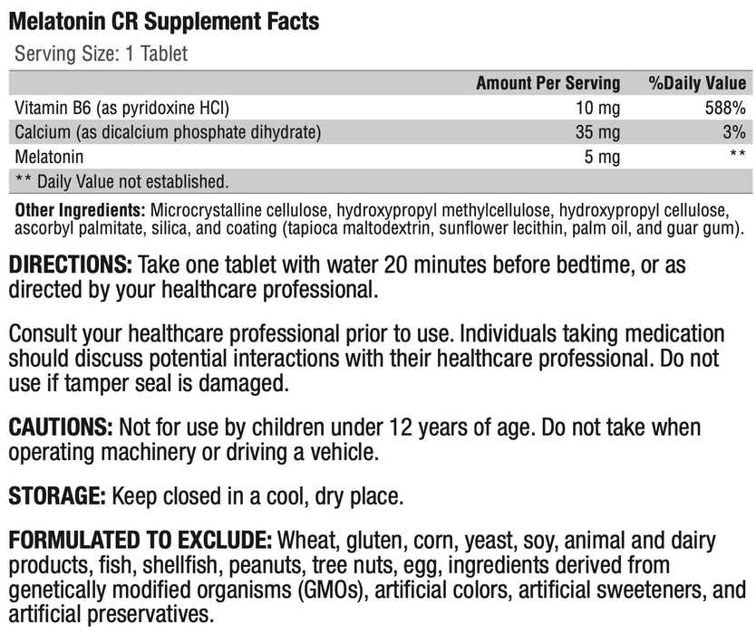 Melatonin CR-Vitamins & Supplements-Xymogen-180 Tablets-Pine Street Clinic