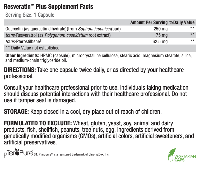 Resveratin Plus (60 Capsules)-Vitamins & Supplements-Xymogen-Pine Street Clinic