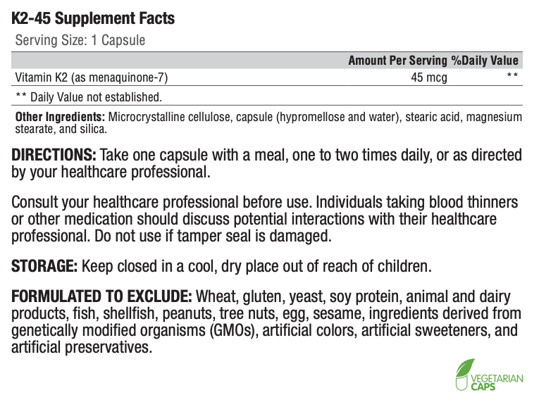 K2-45 (60 Capsules)-Vitamins & Supplements-Xymogen-Pine Street Clinic