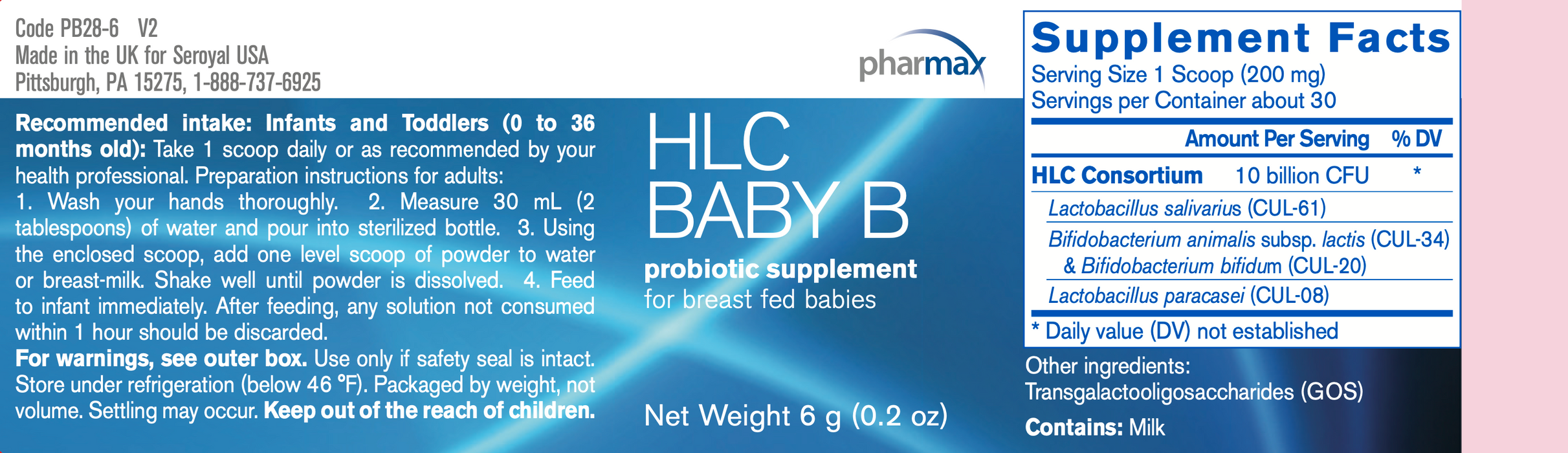 HLC Baby B (30 Packs)-Vitamins & Supplements-Pharmax-Pine Street Clinic