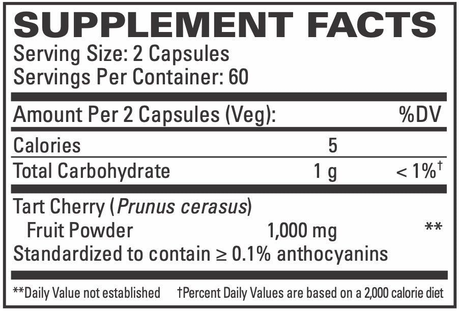Tart Cherry (120 Capsules)-Vitamins & Supplements-EuroMedica-Pine Street Clinic