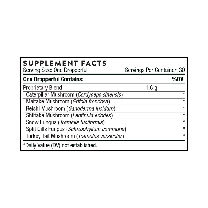 Thorne Myco-Immune (2 Ounces) Supplement Facts