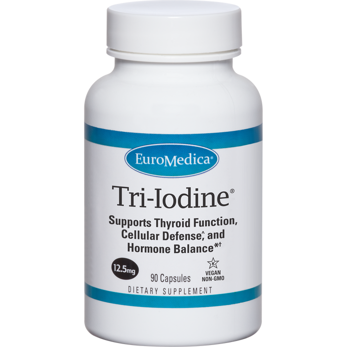 Tri-Iodine (90 Capsules)-Vitamins & Supplements-EuroMedica-12.5 mg-Pine Street Clinic